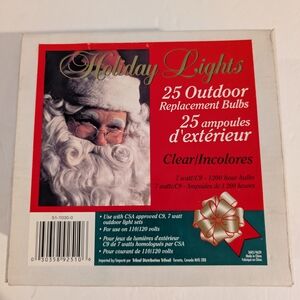 Holiday Lights Outdoor Replacement Bulbs - Clear 7 Watt/C9 25 Bulbs